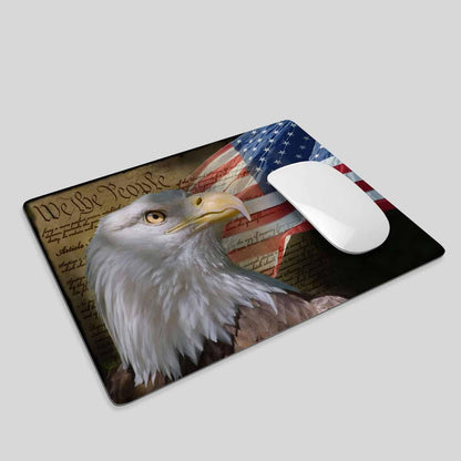 Vintage Constitution Paper Mouse Pad - US Flag & Bald Eagle, 7.9X9.5 Inch, Office & Home