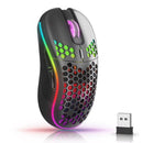 2.4G Wireless Mouse with RGB Backlit 6-Button 3-Speed DPI Type C Rechargeable Ergonomic Gaming Mouse - Electronic station