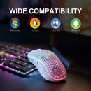 2.4G Wireless Mouse with RGB Backlit 6-Button 3-Speed DPI Type C Rechargeable Ergonomic Gaming Mouse - Electronic station