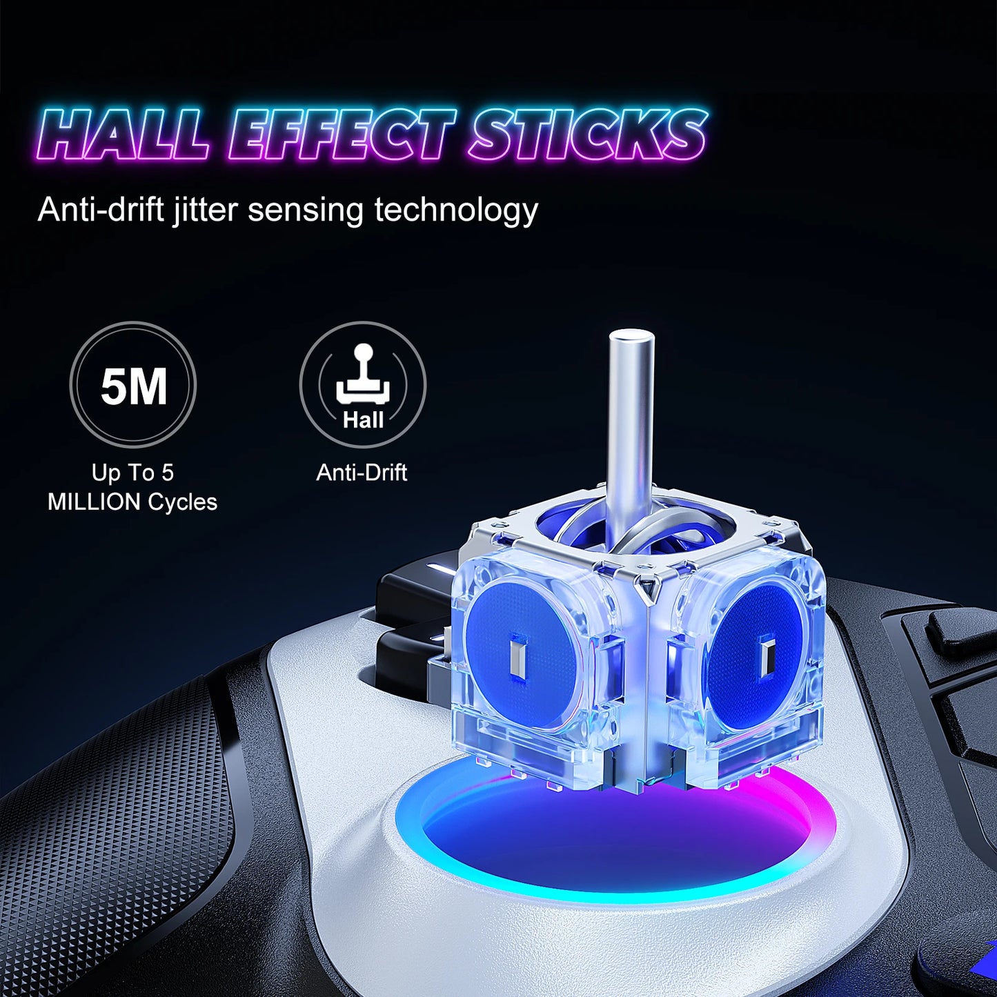 Controller Compatible for Ps5/Pc Console Gaming with with Turbo Dual Sense Vibrate Programming Function Bluetooth Gamepad