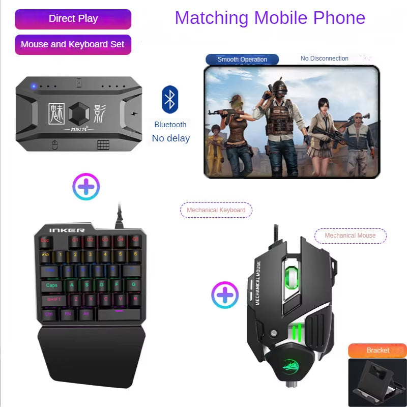 M1 Pro Gamepad Mobile Phone Game Converter Mouse Keyboard Game Controller BT5.0 Programmable Adapter Support Ios Android System