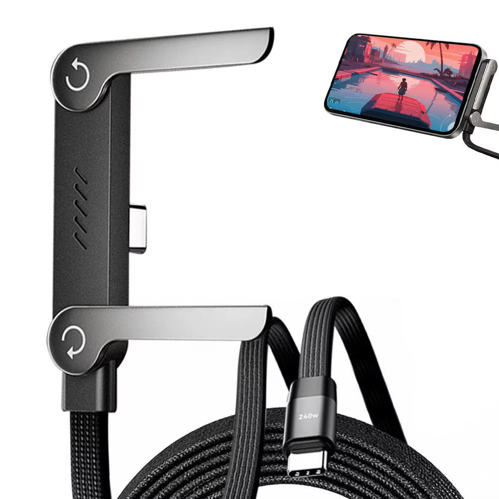 240W Fast Charging Cable with Adjustable Stand