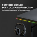 55" RGB T-Shaped Gaming Desk with Mouse Pad - Electronic Station - Electronic station