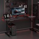55" RGB T-Shaped Gaming Desk with Mouse Pad - Electronic Station - Electronic station