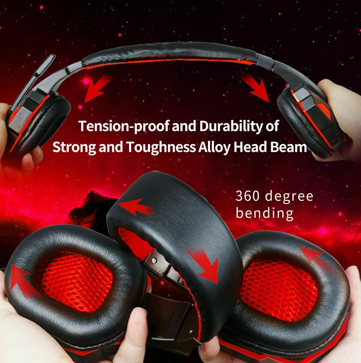 Experience Immersive Gaming with the 3.5mm LED Gaming Headset - Stereo Bass Surround Sound for PC, PS4, and Xbox One