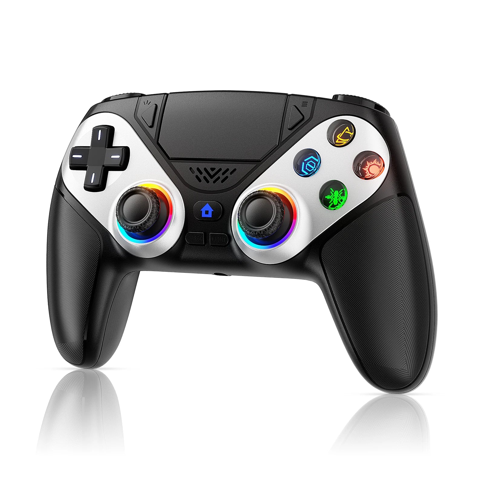 Controller Compatible for Ps5/Pc Console Gaming with with Turbo Dual Sense Vibrate Programming Function Bluetooth Gamepad