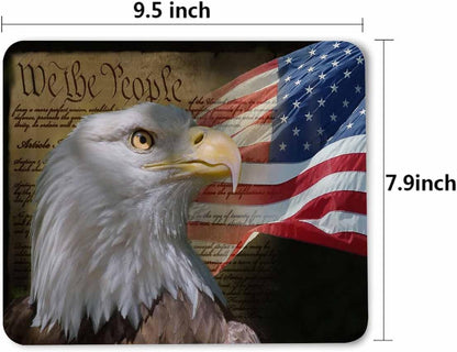 Vintage Constitution Paper Mouse Pad - US Flag & Bald Eagle, 7.9X9.5 Inch, Office & Home