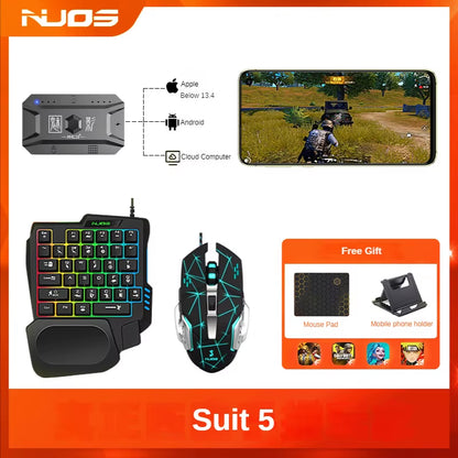 M1 Pro Gamepad Mobile Phone Game Converter Mouse Keyboard Game Controller BT5.0 Programmable Adapter Support Ios Android System