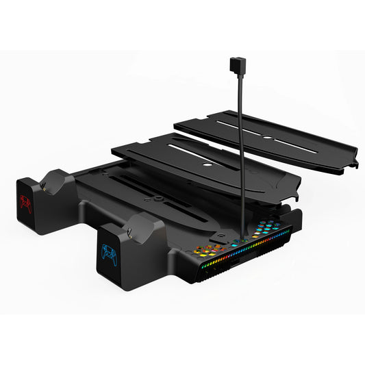 Multifuctional Cooling&Charging Station DZ505A for PS5 Digital&Disc/Ps5 Slim with 2 Charging Ports, 3 Speed Cooler Fan
