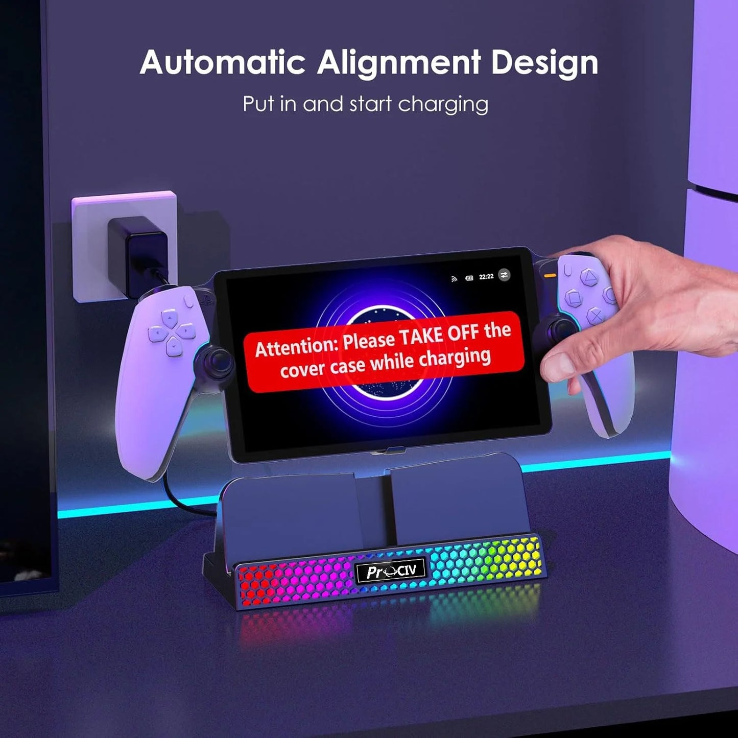 3-in-1 RGB Charging Dock for Playstation Portal