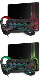 Hypergear 4-in-1 Gaming Kit - Mouse, Keyboard, Headset & Pad - Electronic Station - Electronic station