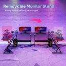 L Shaped Gaming Desk with Carbon Fiber Surface - Electronic station