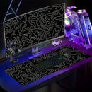 Large Non-Slip Line Pattern Gaming Mouse Mat - Electronic station