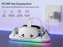 Magnetic RGB Charging Dock for Meta Quest 2/3/3S - Electronic station