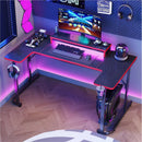 U-Shaped Gaming Desk with LED Lights & Monitor Stand - Electronic Station - Electronic station