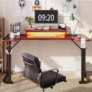 U-Shaped Gaming Desk with LED Lights & Monitor Stand - Electronic Station - Electronic station